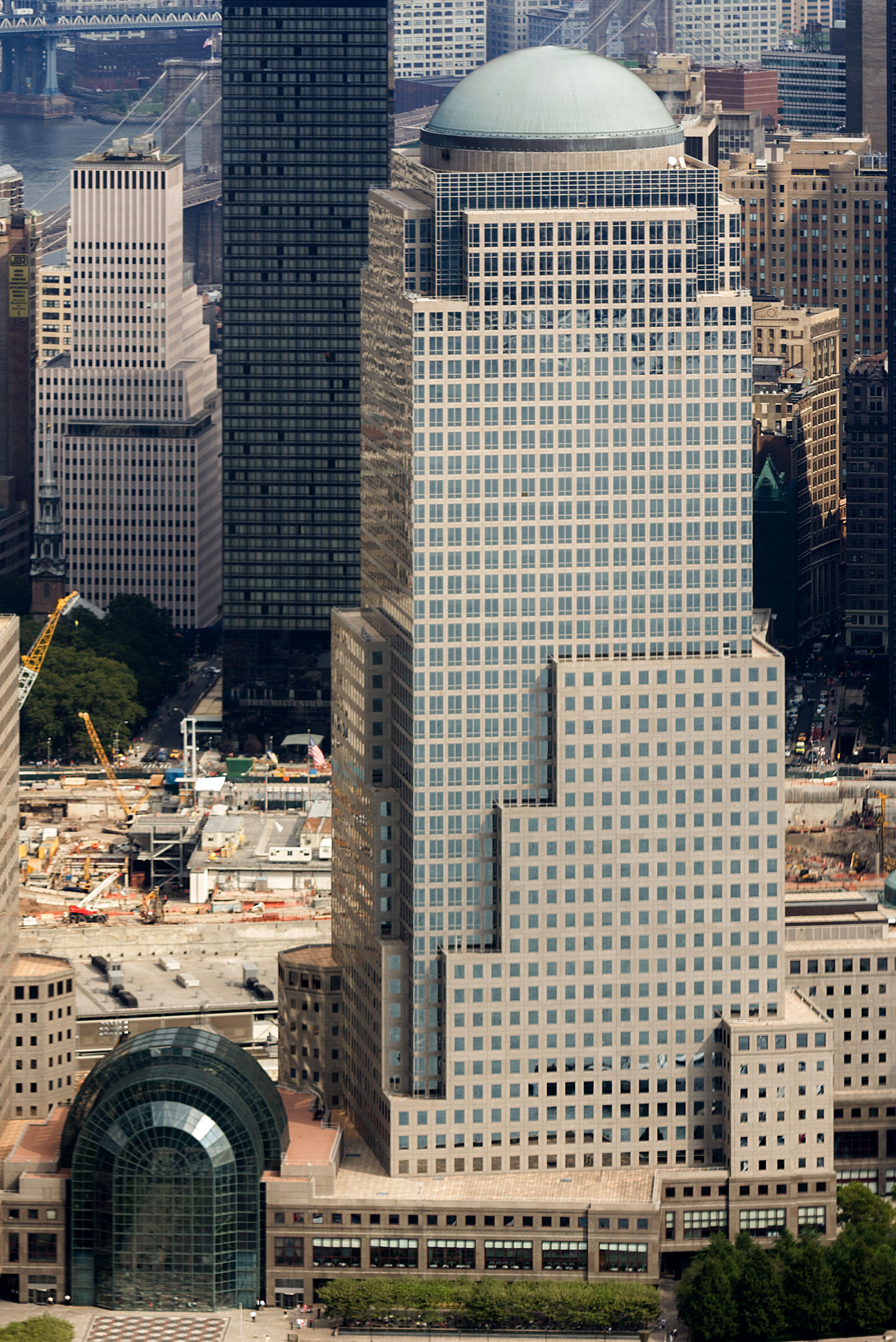 Two World Financial Center, New York City - View from a helicopter. © Mathias Beinling